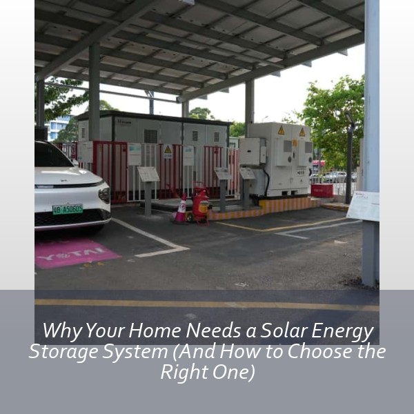 Why Your Home Needs a Solar Energy Storage System (And How to Choose the Right One)